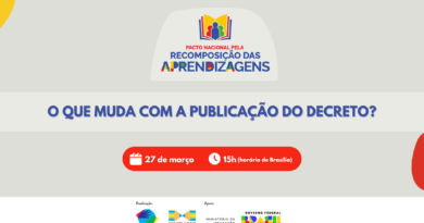 Videoconferência vai explicar o que muda com a publicação do decreto que institui o Pacto pela Recomposição das Aprendizagens