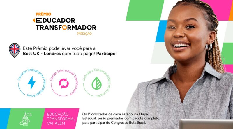 Prêmio Educador Transformador 2025 revoluciona reconhecimento na educação com foco em IA, cocriação e jornadas de desenvolvimento