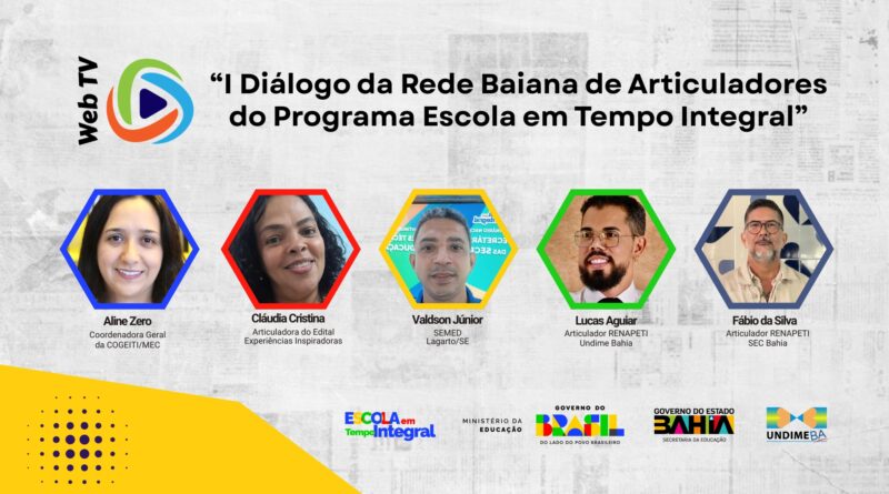 REBAPETI Bahia promove encontro sobre Educação Integral em Tempo Integral nesta quinta-feira às 16 horas