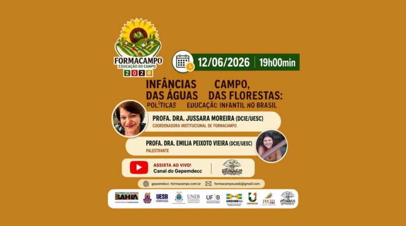 Formação debate políticas de educação infantil para crianças do campo, das águas e das florestas