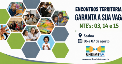 Inscrições estão abertas para Encontro Territorial dos NTE’s 03, 14 e 15 em Seabra
