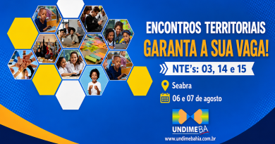 Garanta a sua vaga para o Encontro Territorial dos NTE’s 03, 14 e 15 em Seabra que acontece nos dias 06 e 07 de agosto