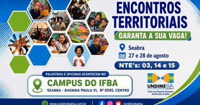 Garanta a sua vaga para o Encontro Territorial dos NTE’s 03, 14 e 15 em Seabra que acontece nos dias 28 e 27 de agosto