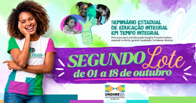 Aberto o Segundo Lote de inscrições para o Seminário Estadual de Educação Integral em Tempo Integral
