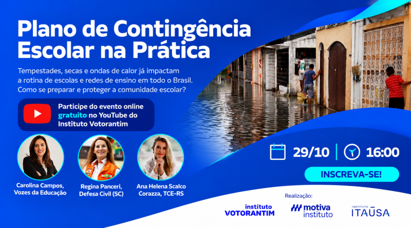 Webinário aborda elaboração de planos de contingência escolar para situações de emergência climática