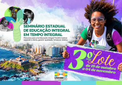 Inscrições para o 3º lote do Seminário Estadual de Educação Integral em Tempo Integral começam nesta segunda-feira (19)